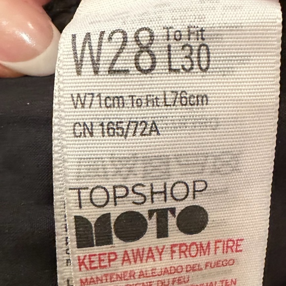 TopShop Moto Straight Leg Black Jean - Picture 4 of 4
